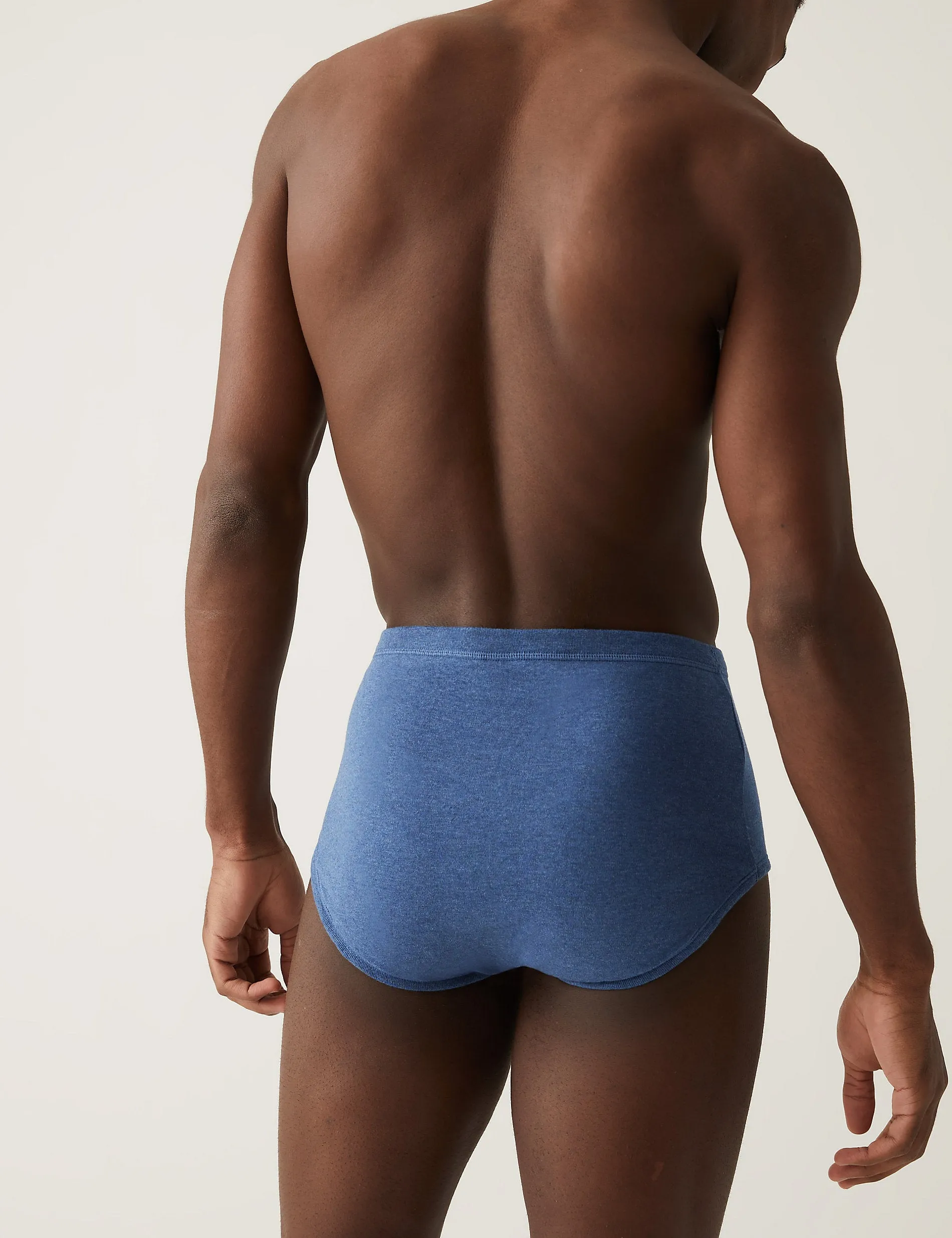 3 pcs. Marks & Spencer pure cotton briefs, blue mix