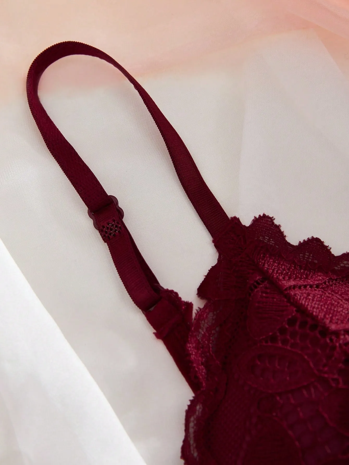 4pcs Lace Overlay Bralet