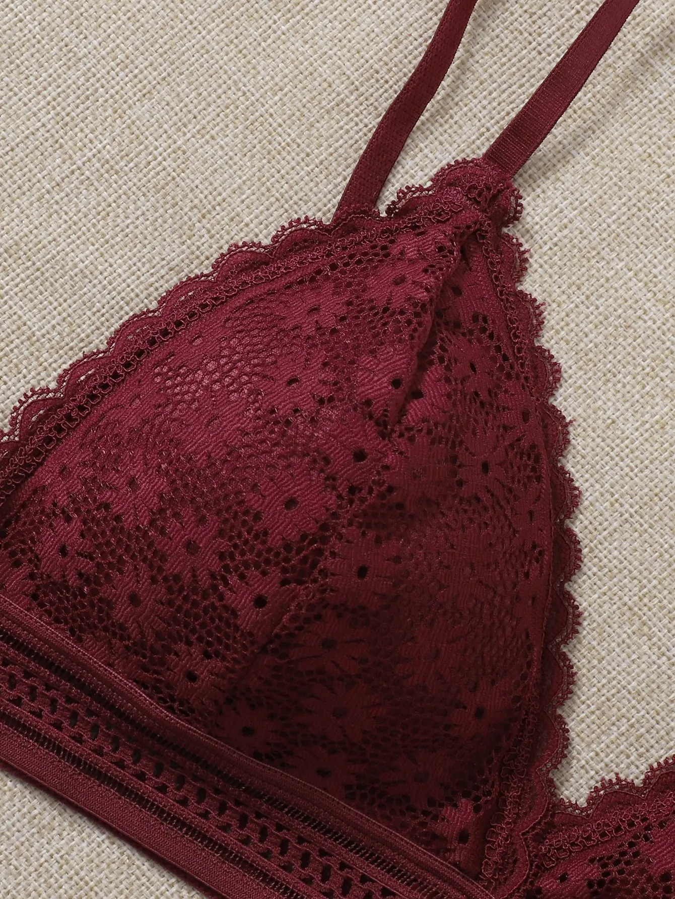 4pcs Lace Overlay Bralet