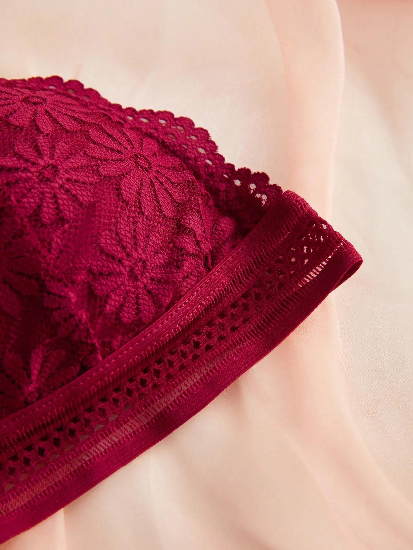 4pcs Lace Overlay Bralet