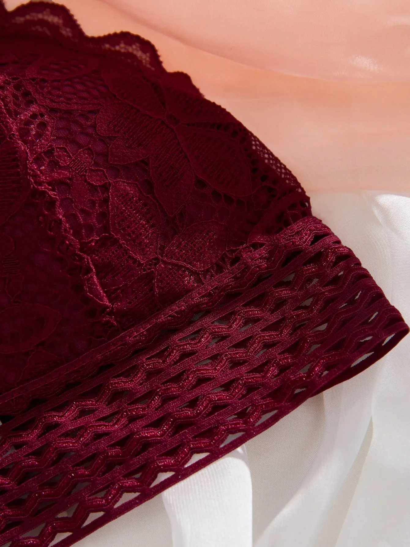 4pcs Lace Overlay Bralet