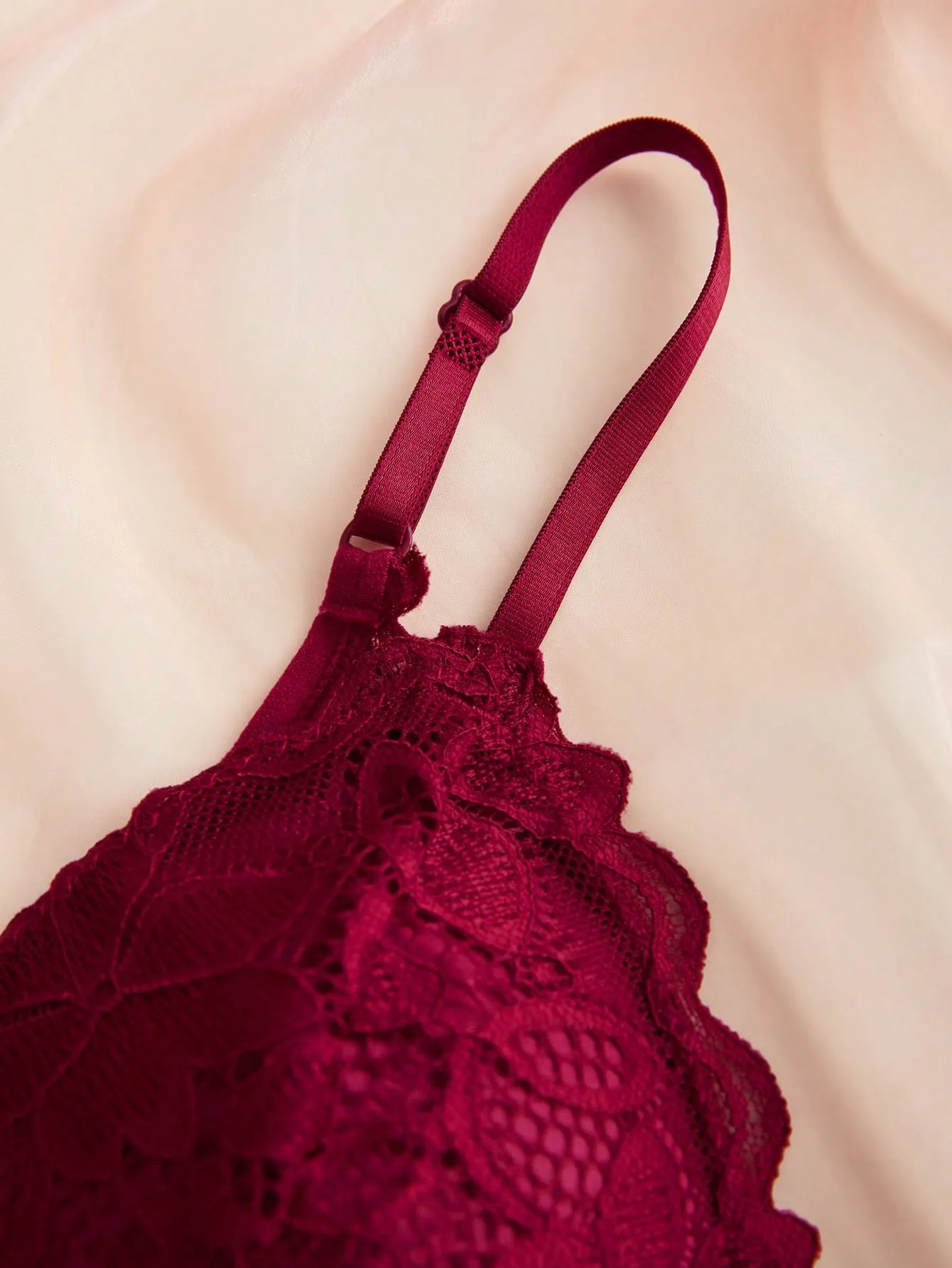 4pcs Lace Overlay Bralet