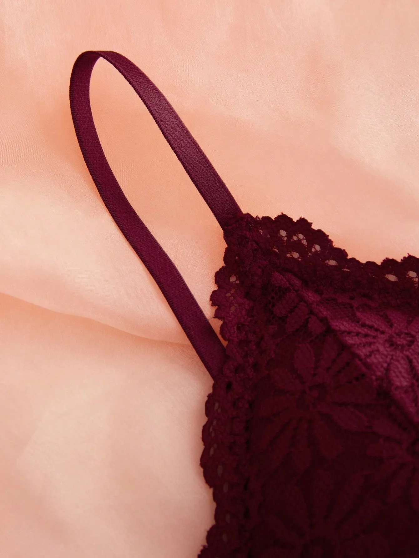 4pcs Lace Overlay Bralet