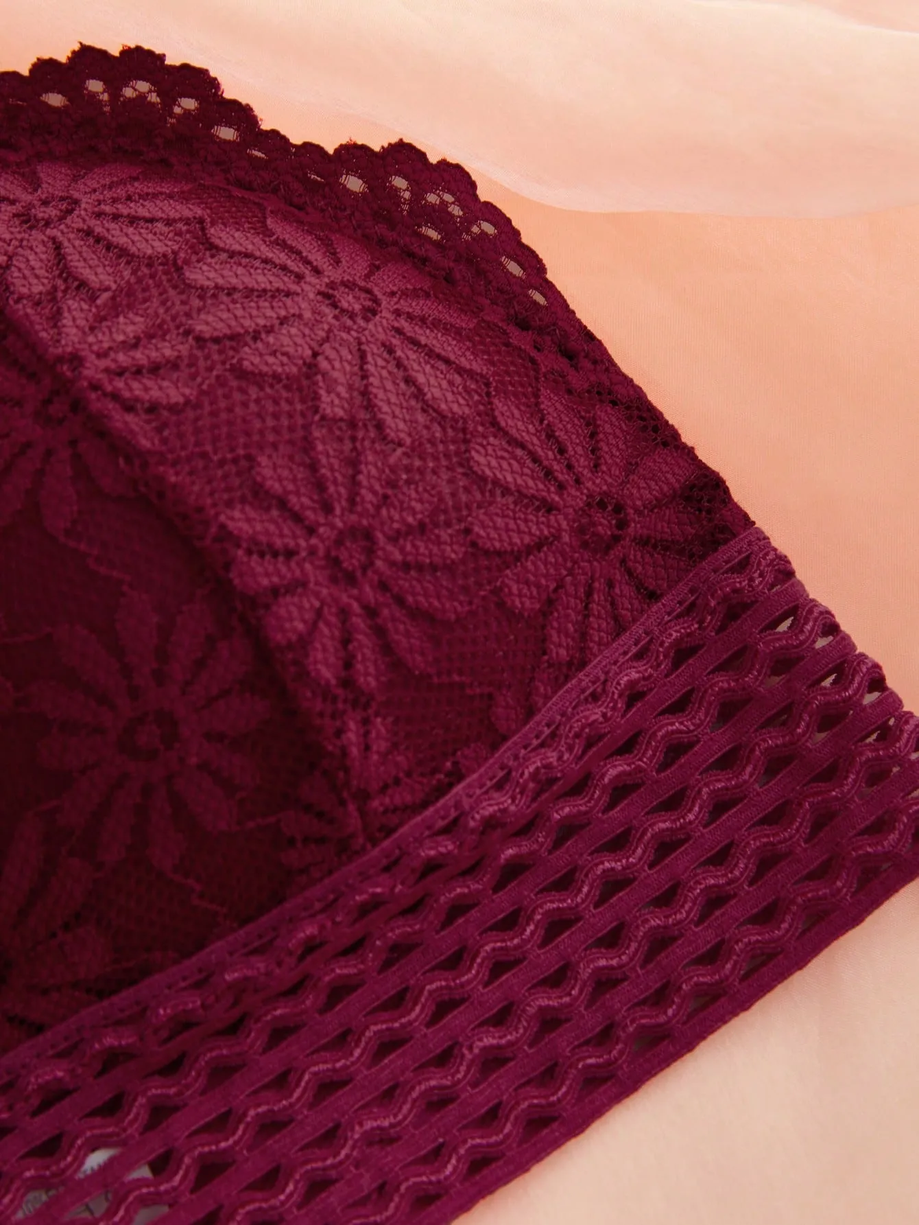 4pcs Lace Overlay Bralet