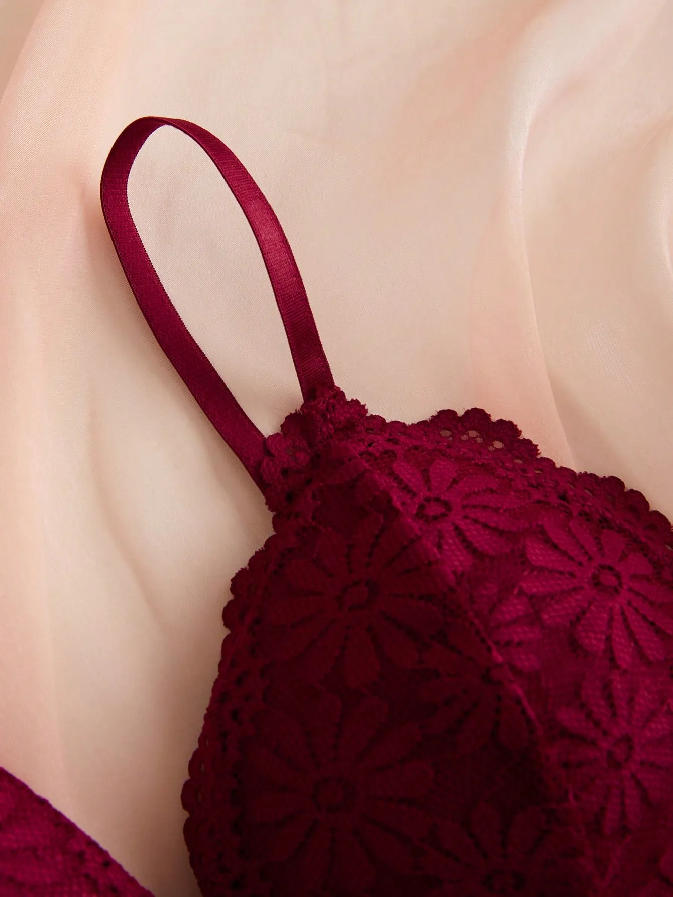 4pcs Lace Overlay Bralet