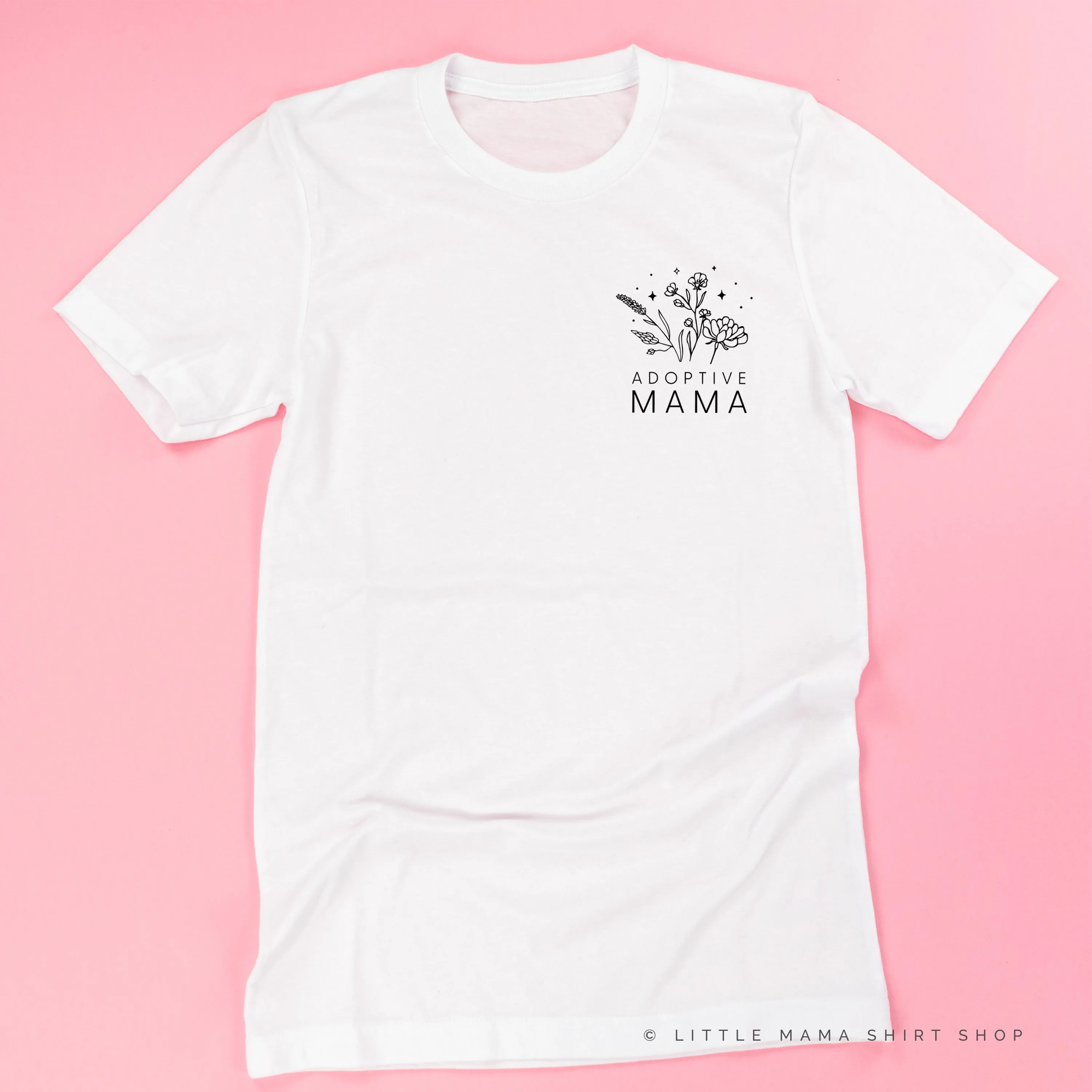 ADOPTIVE MAMA - Bouquet - Pocket Size ﻿- Unisex Tee