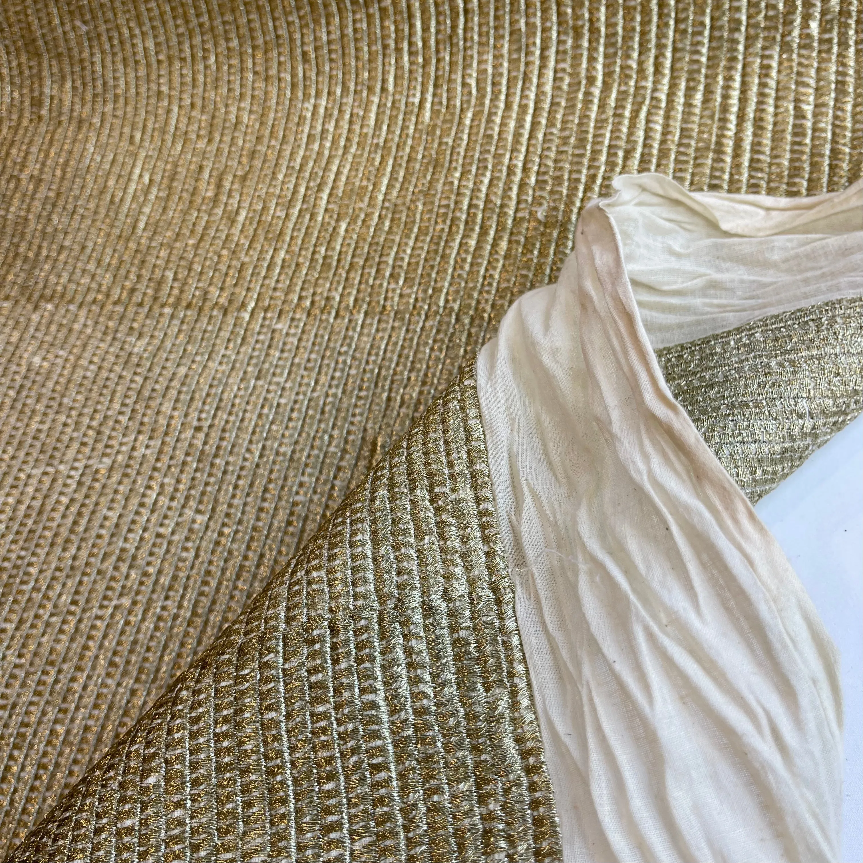Atomic Gold Lurex Embroidered Cotton
