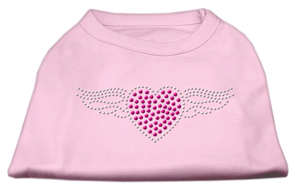 Aviator Rhinestone Shirt Light Pink L (14)