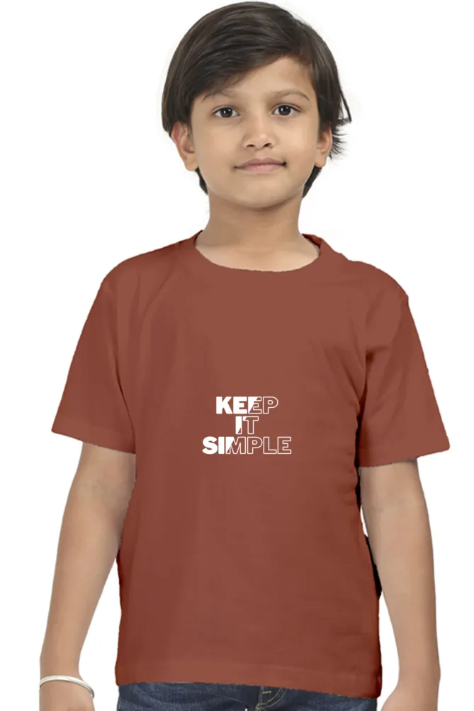 Boys Round Neck Half Sleeve Classic Keep It Simple