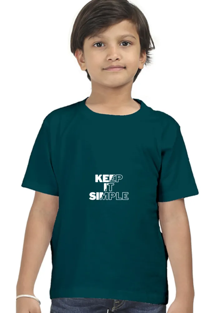Boys Round Neck Half Sleeve Classic Keep It Simple