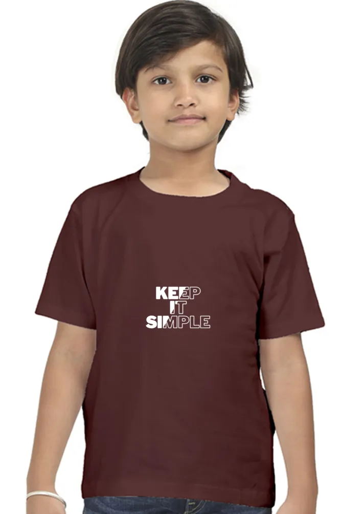 Boys Round Neck Half Sleeve Classic Keep It Simple