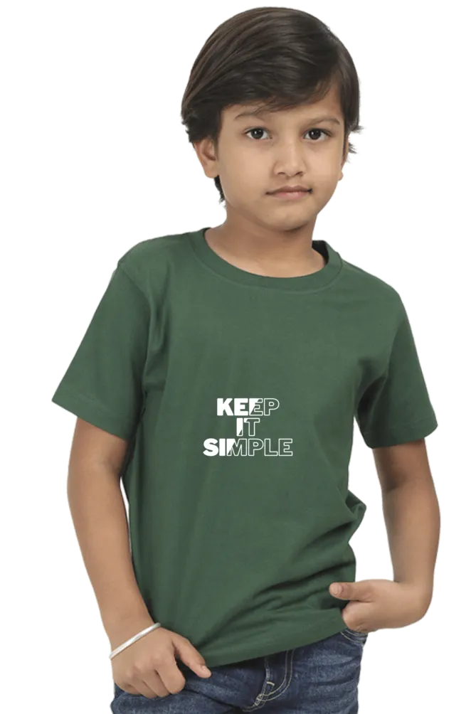 Boys Round Neck Half Sleeve Classic Keep It Simple