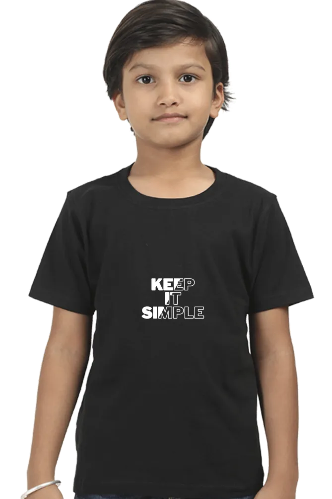 Boys Round Neck Half Sleeve Classic Keep It Simple