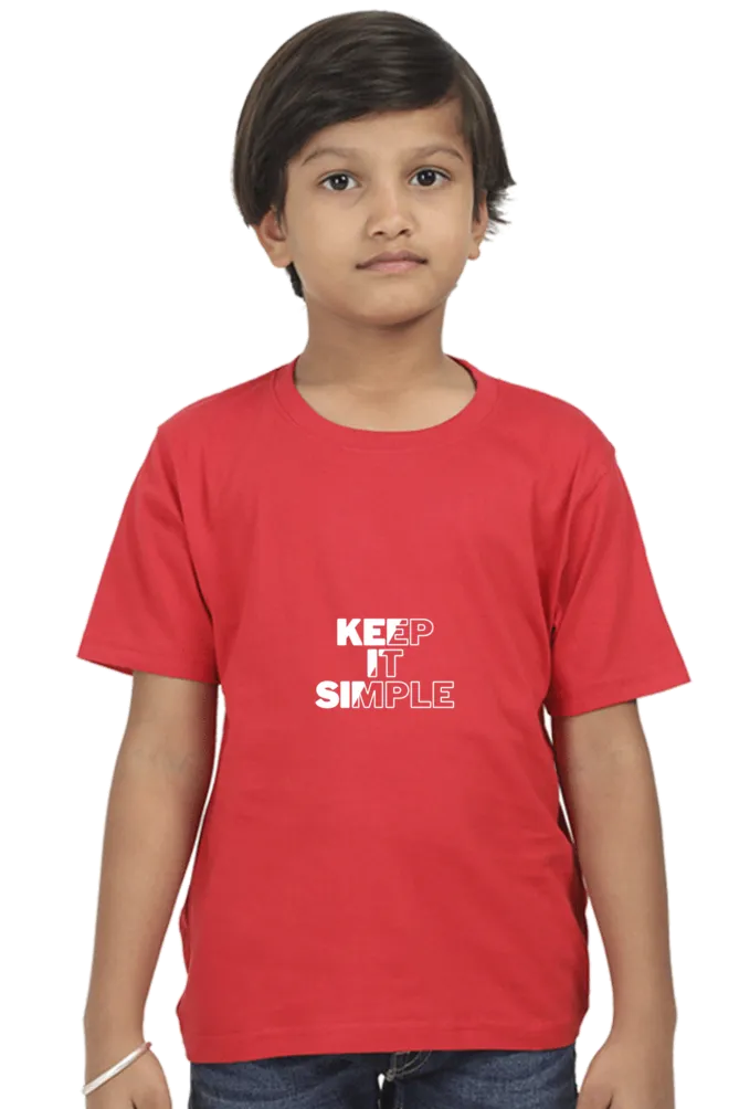 Boys Round Neck Half Sleeve Classic Keep It Simple