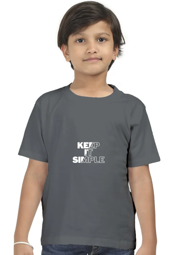 Boys Round Neck Half Sleeve Classic Keep It Simple