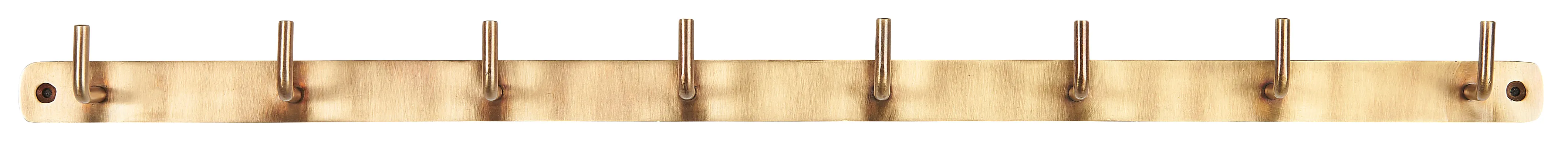Coat Rack w/8 Hooks Antique Brass Look