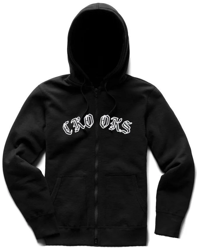 Crooks & Castles Gothic Zip Hoodie, Black