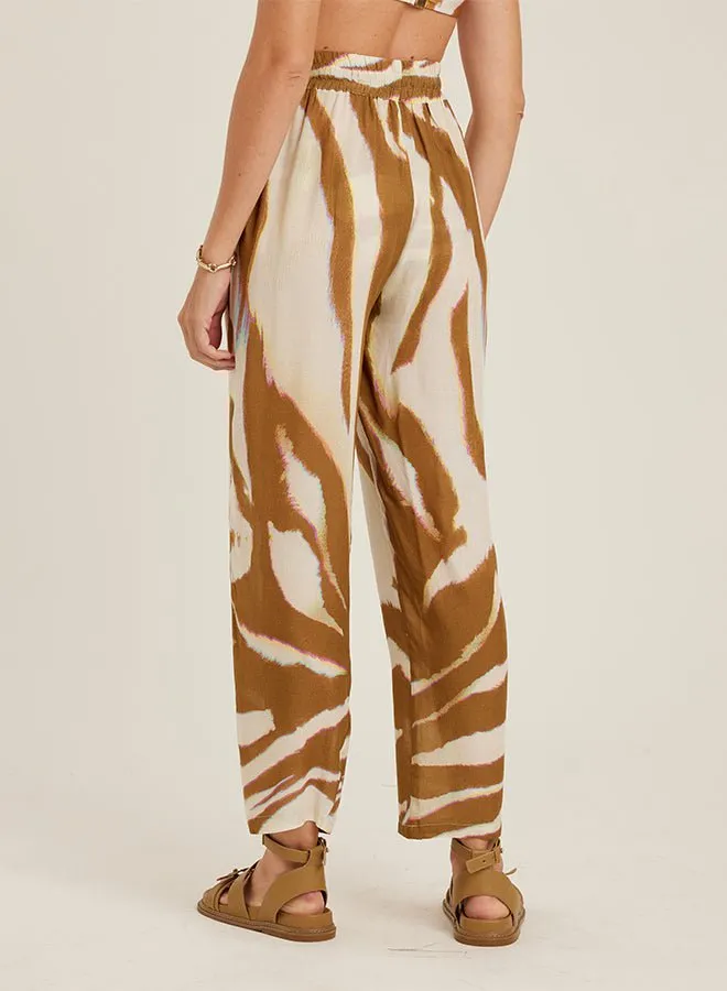 Elastic Waistband Pants Oryx