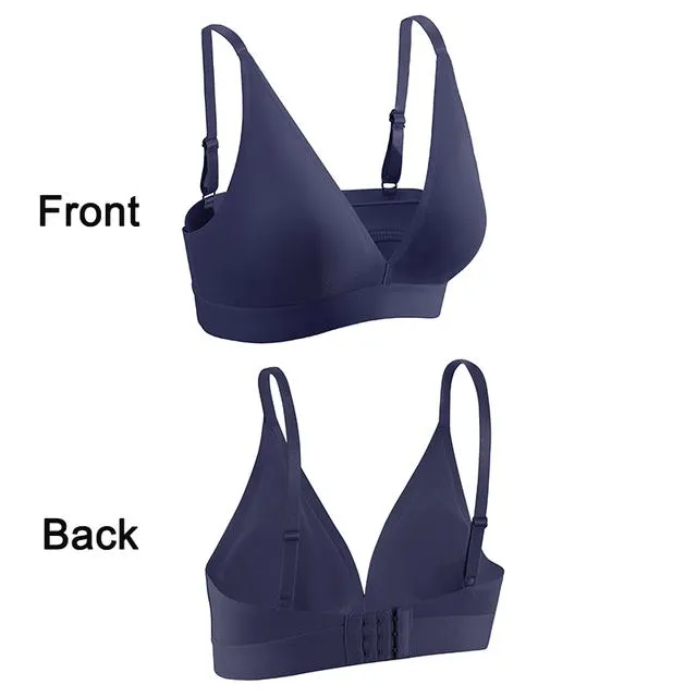 FINETOO Deep V Sexy Women Seamless Bra Lingerie Push Up Bralette Backless Brassiere S-XL Sports Top Bras Female Pad Underwear