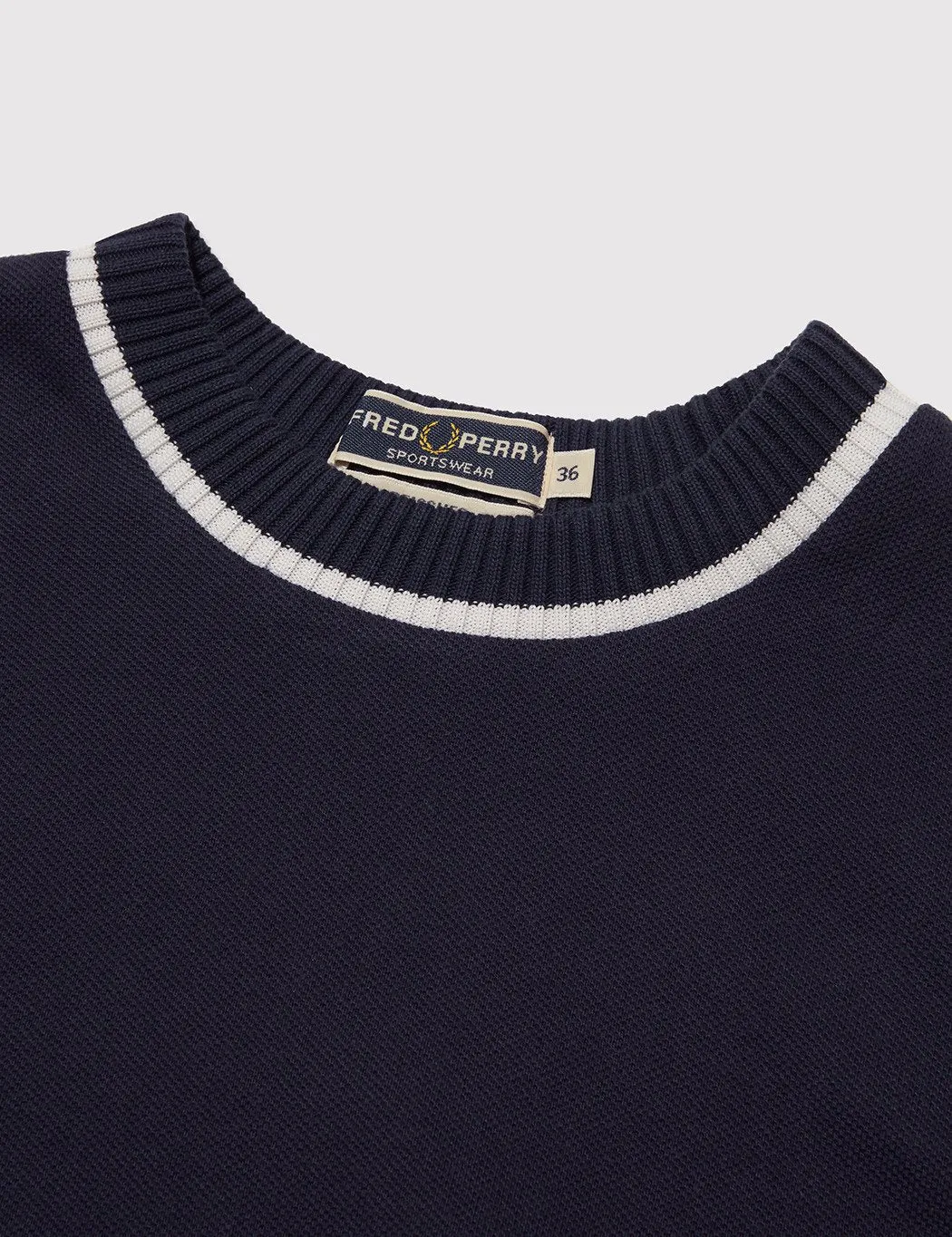 Fred Perry Crew Neck Pique T-Shirt - French Navy