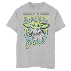 Grogu Portrait Logo T-Shirt for Boys 8-20 Star Wars: Grogu the Mandalorian Star Wars