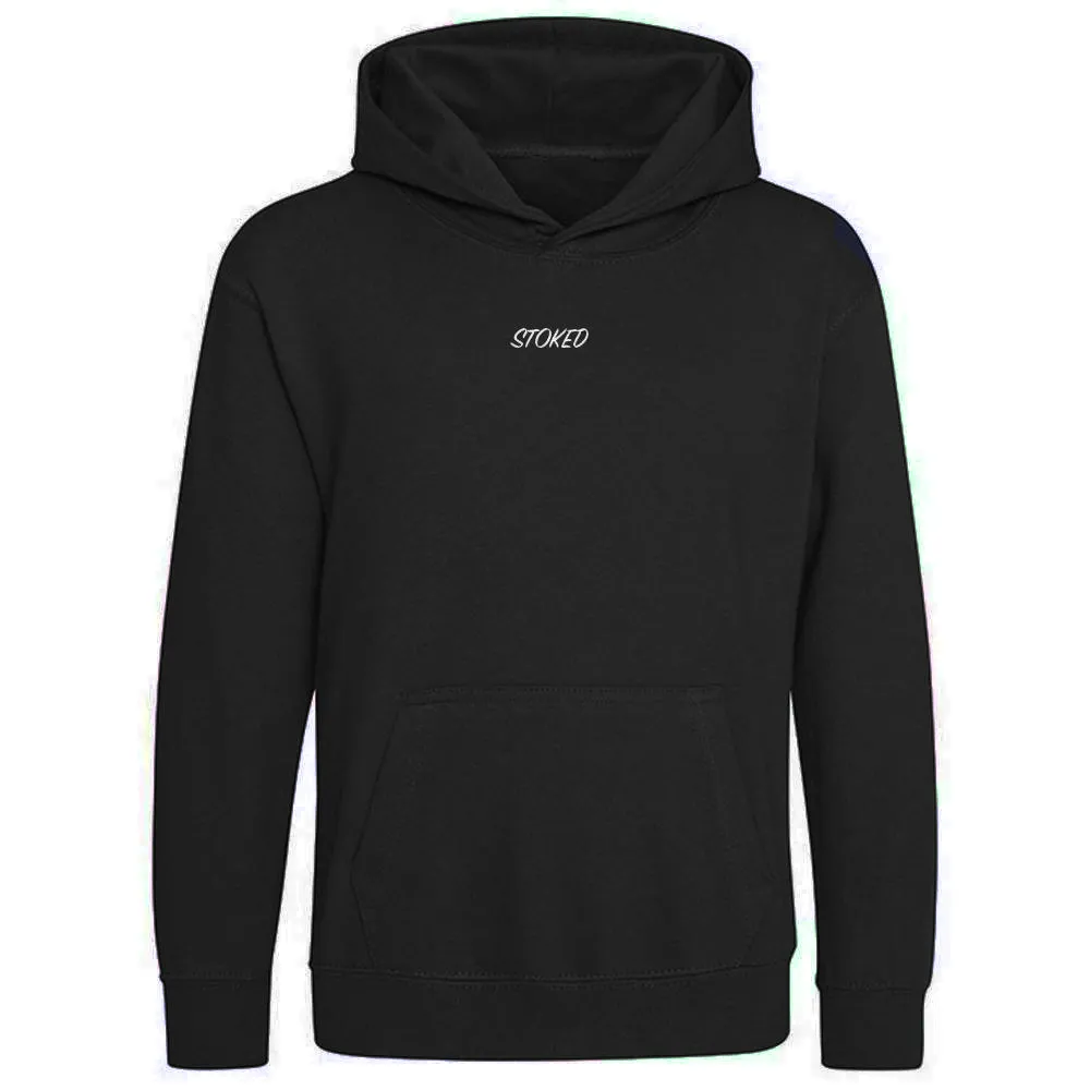 Kids Lightweight Script Hoodie Black
