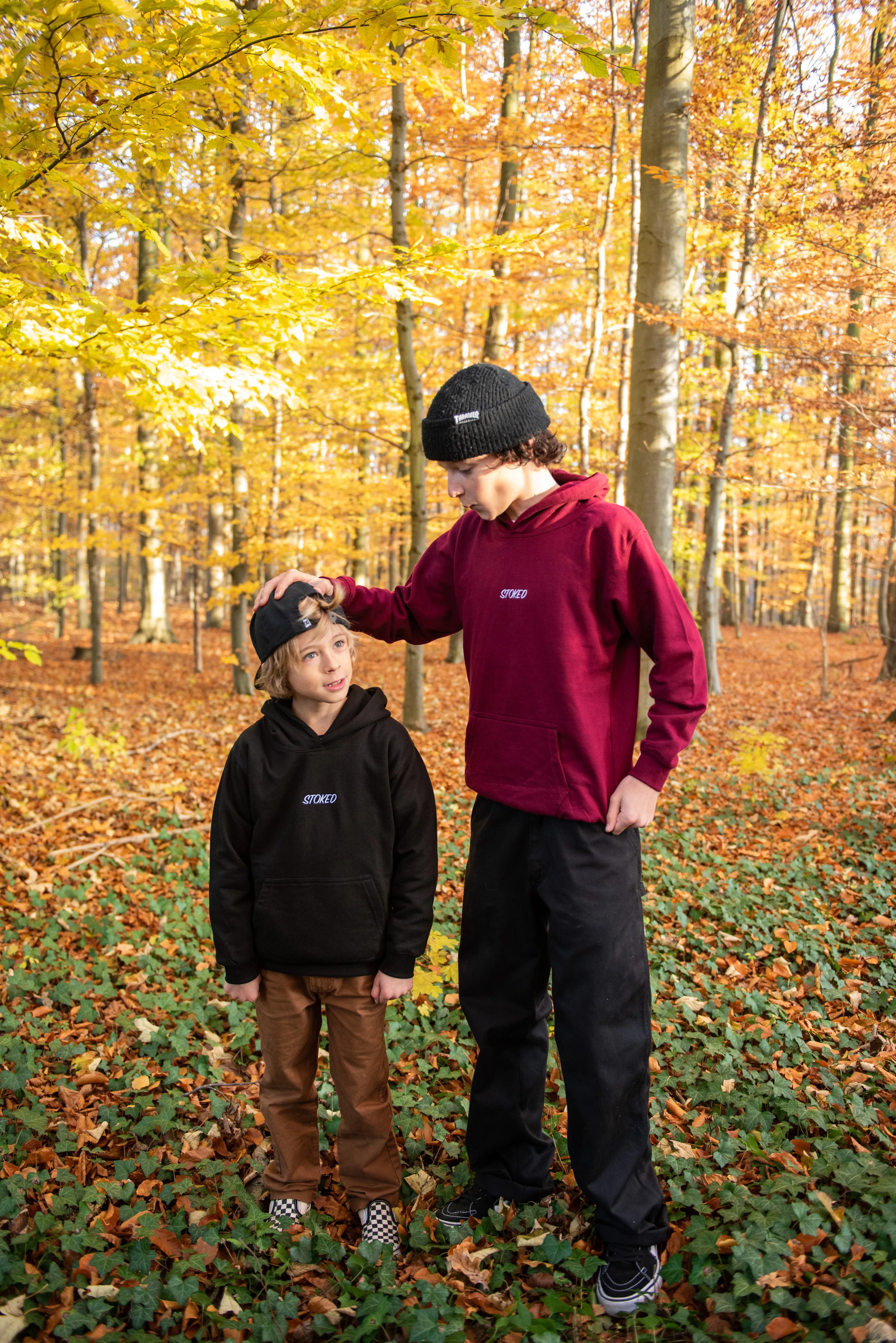 Kids Lightweight Script Hoodie Black