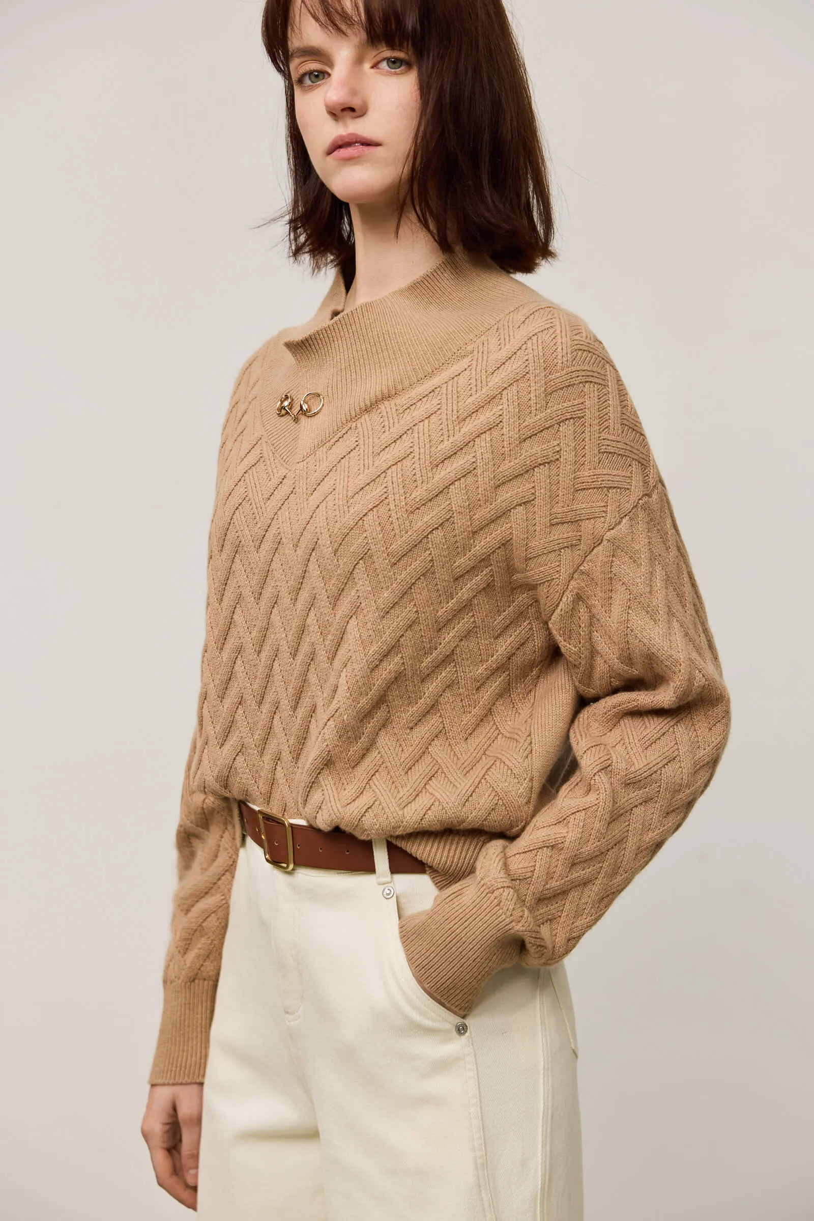 LILY French Textured Knit Sweater