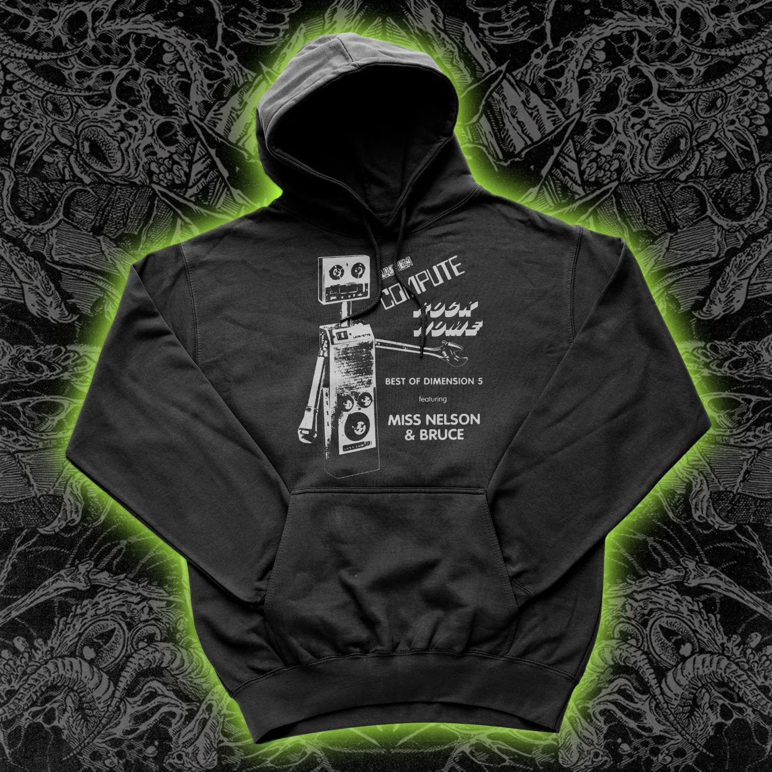 Listen Compute Rock Home Bruce Haack Hoodie