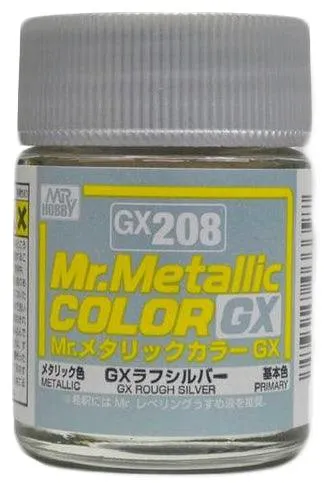 Mr. Hobby GX208 Mr. Metallic Color GX Rough Silver Lacquer Paint 18ml