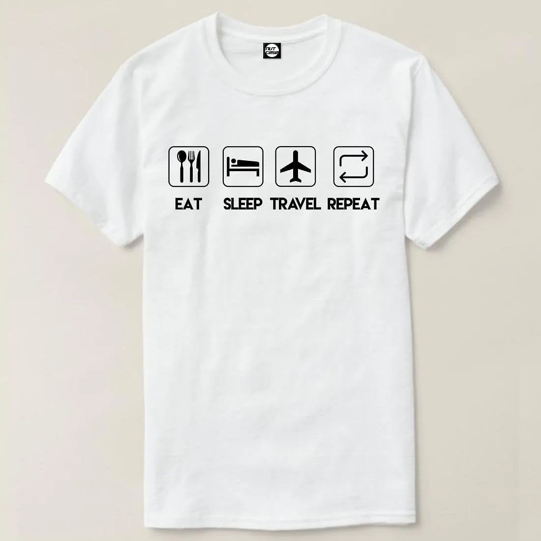 Nutcase Designer Round Neck Men's T-Shirt Wrinkle-Free Poly Cotton Tees - Symbol of Life Style