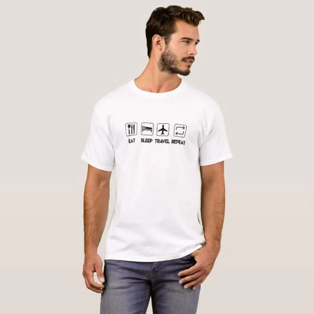 Nutcase Designer Round Neck Men's T-Shirt Wrinkle-Free Poly Cotton Tees - Symbol of Life Style
