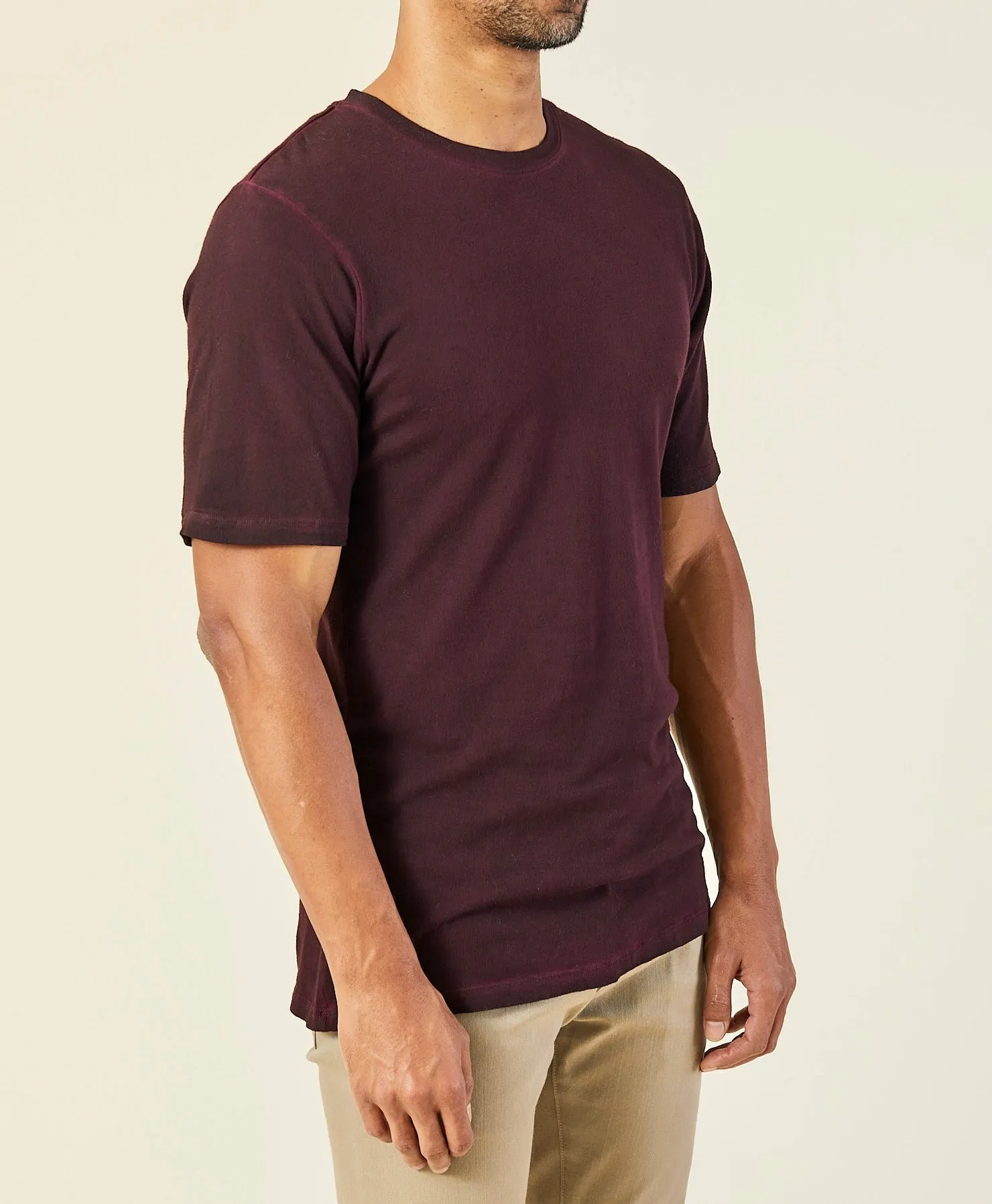 OIL WASHED COTTON T-SHIRT