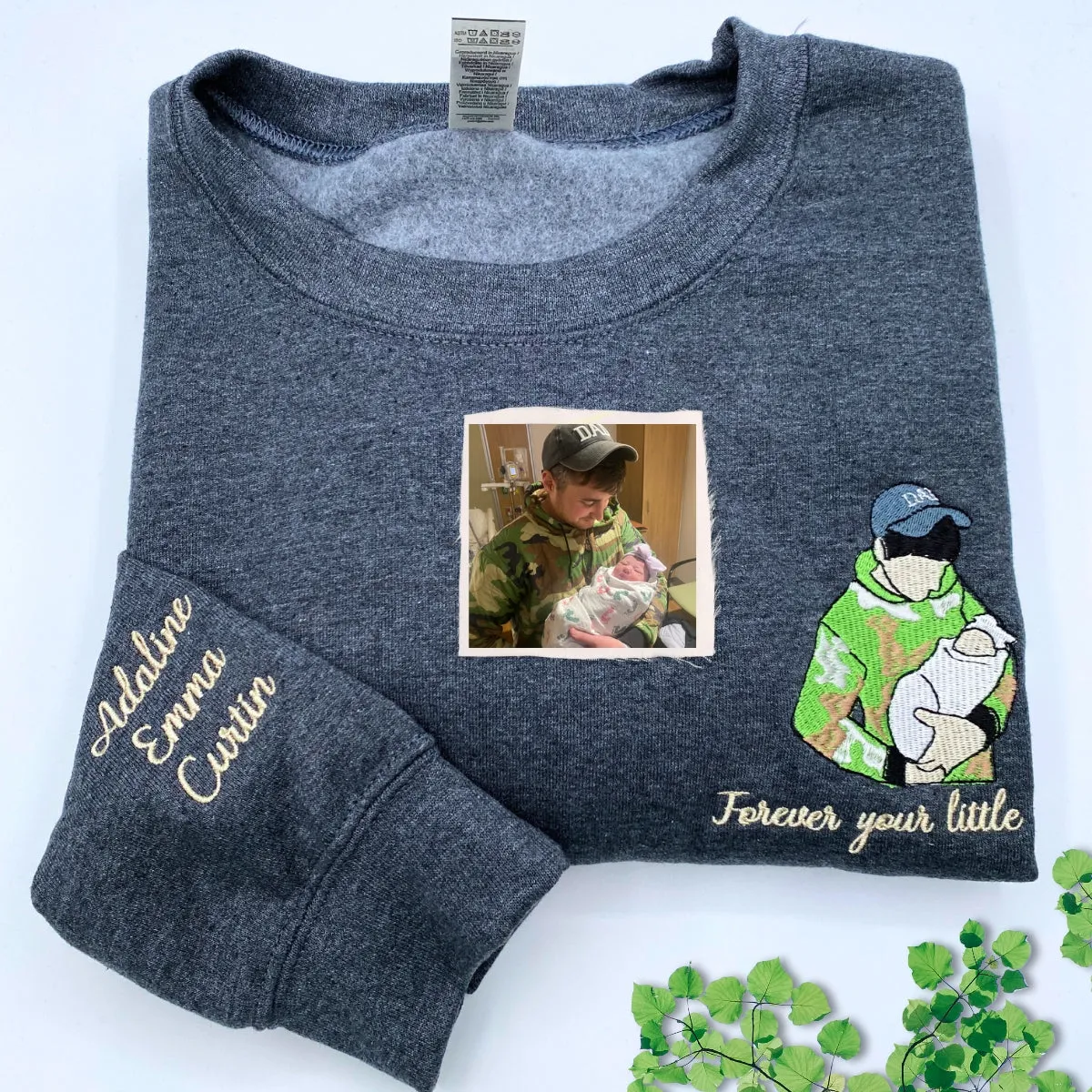 Personalized Daddy Daughter Hoodies or Sweatshirts with Picture