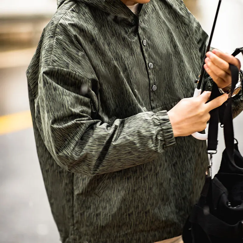 Retro Raindrop Camo Military Style Hoodies