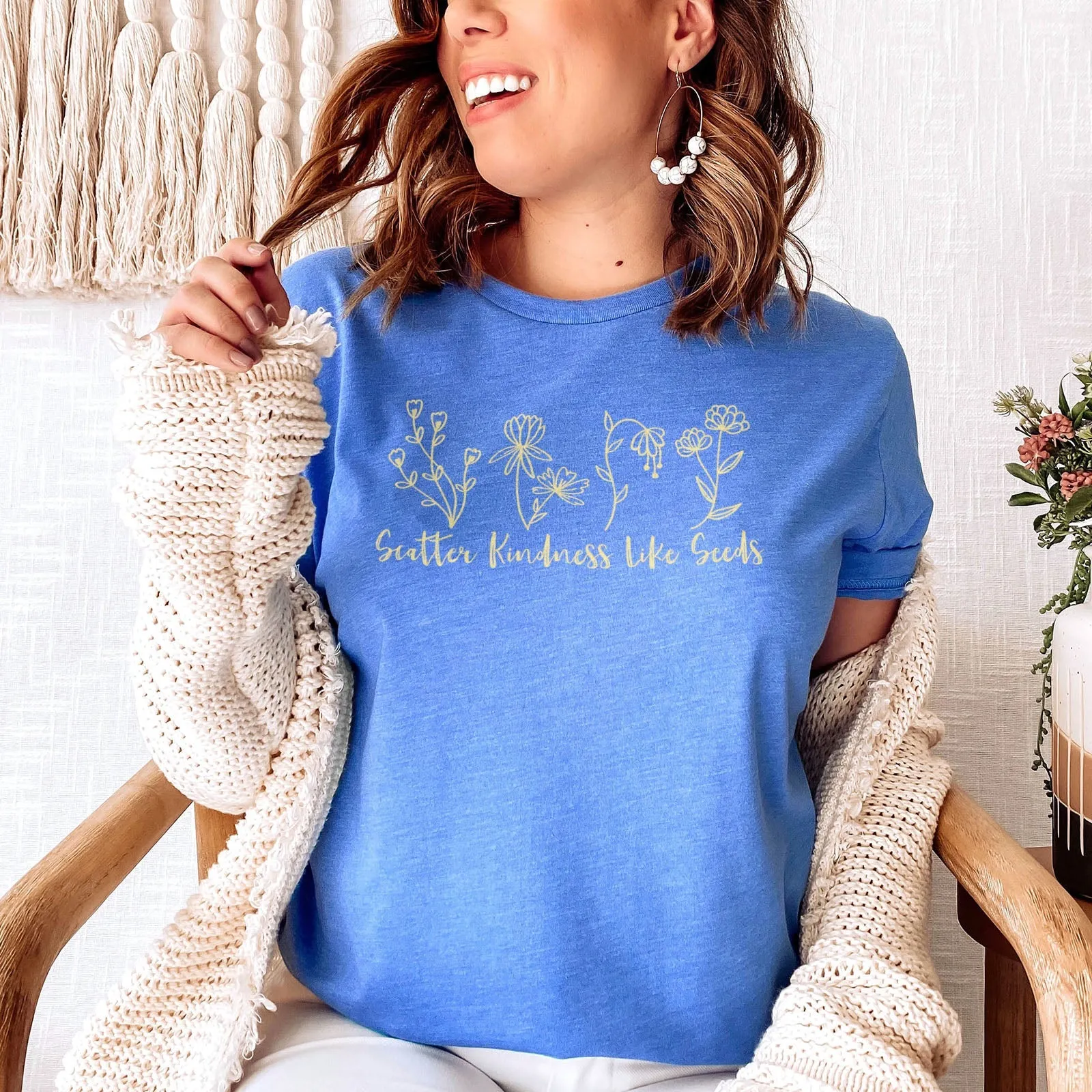 Scatter Kindness Like Seeds Tee Shirts For Women - Christian Shirts for Women - Religious Tee Shirts