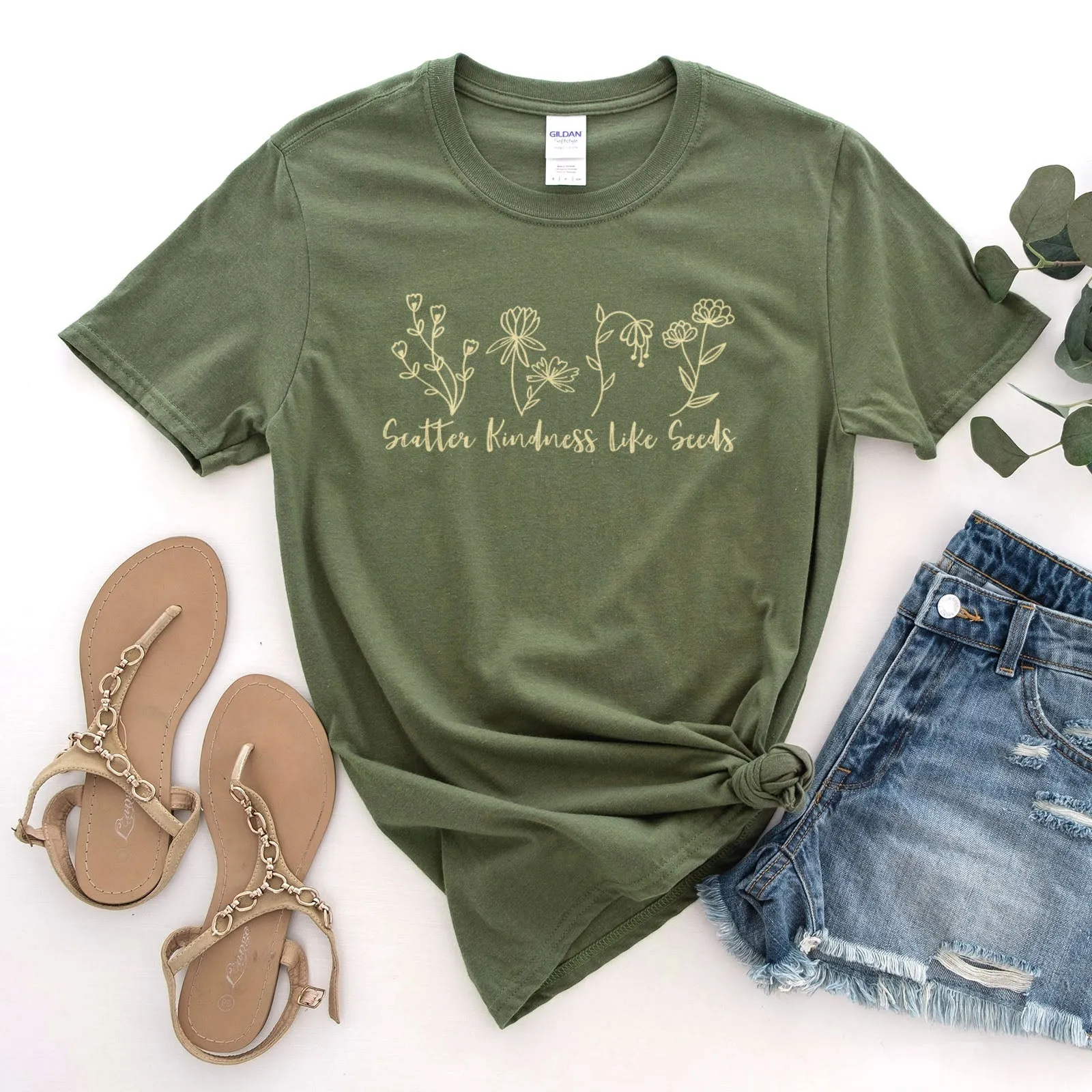 Scatter Kindness Like Seeds Tee Shirts For Women - Christian Shirts for Women - Religious Tee Shirts
