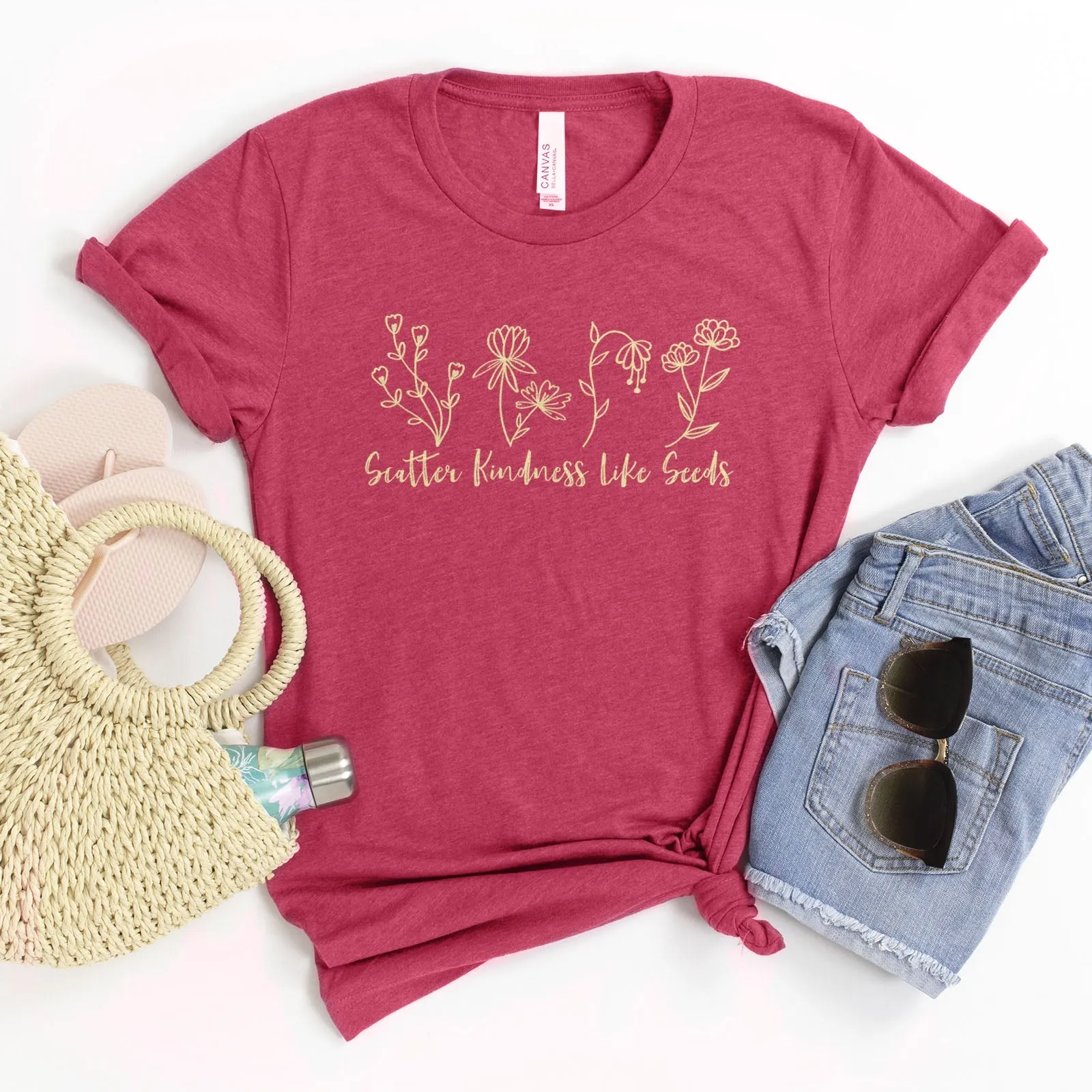 Scatter Kindness Like Seeds Tee Shirts For Women - Christian Shirts for Women - Religious Tee Shirts