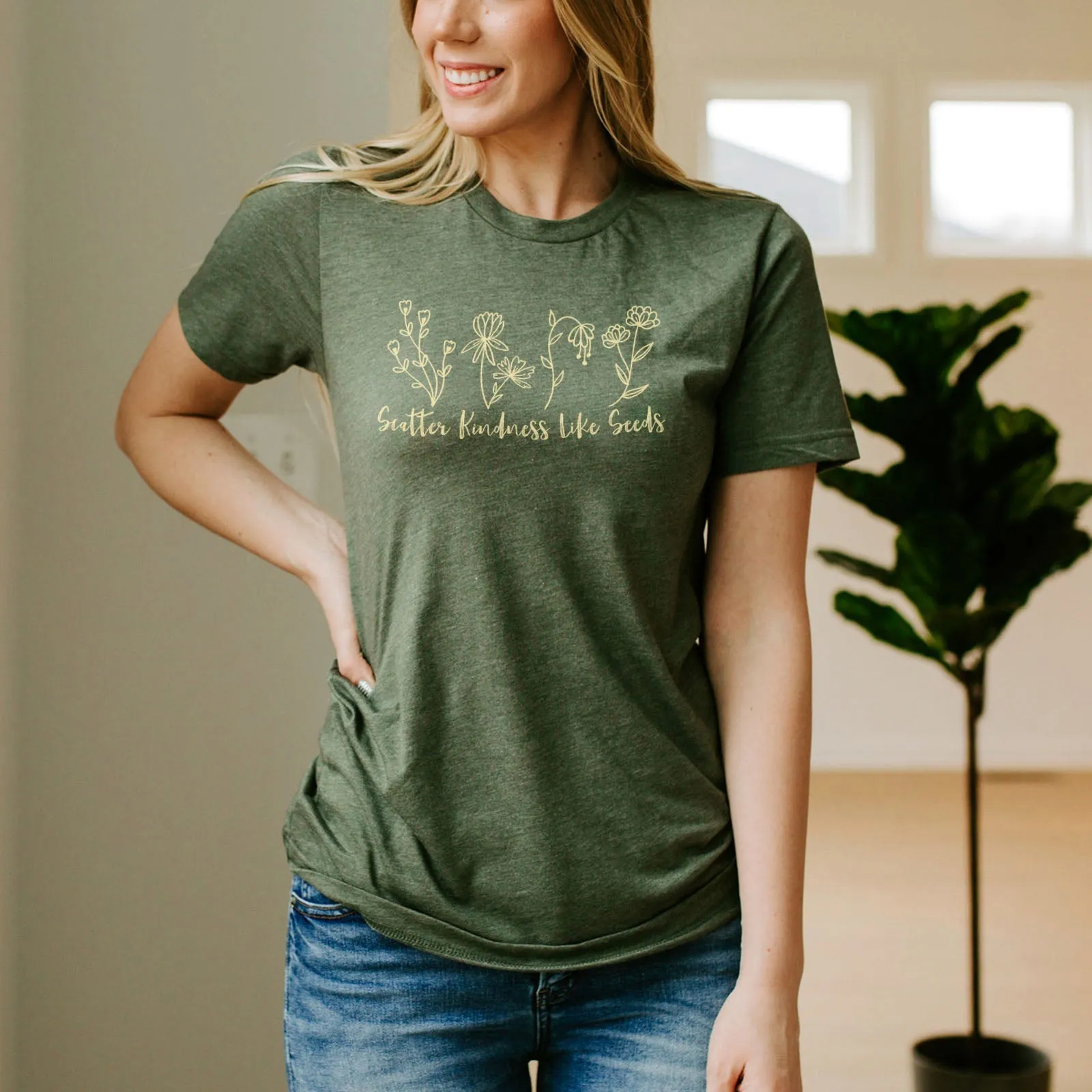 Scatter Kindness Like Seeds Tee Shirts For Women - Christian Shirts for Women - Religious Tee Shirts