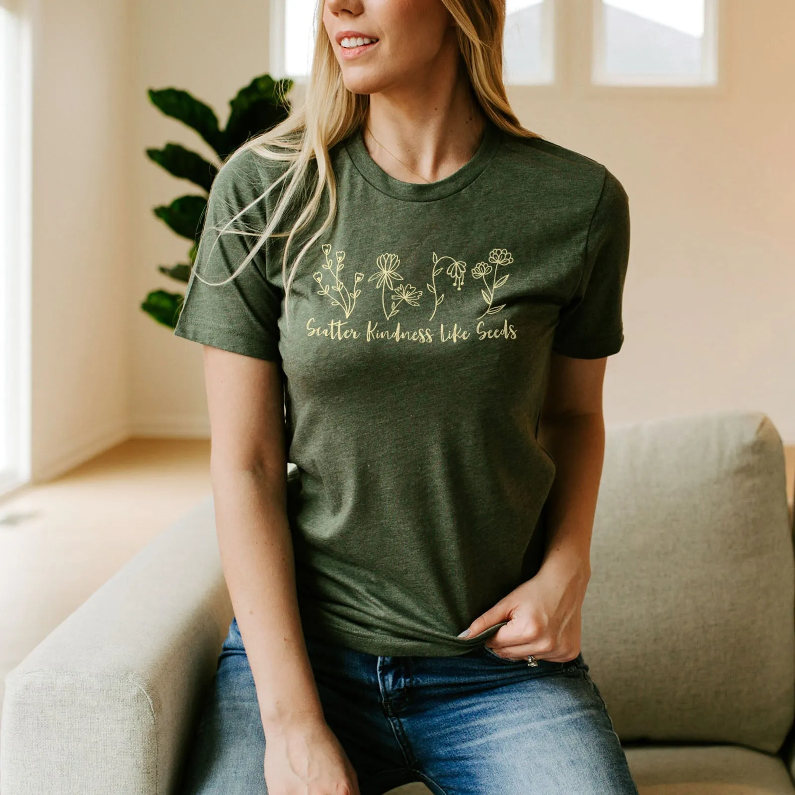 Scatter Kindness Like Seeds Tee Shirts For Women - Christian Shirts for Women - Religious Tee Shirts