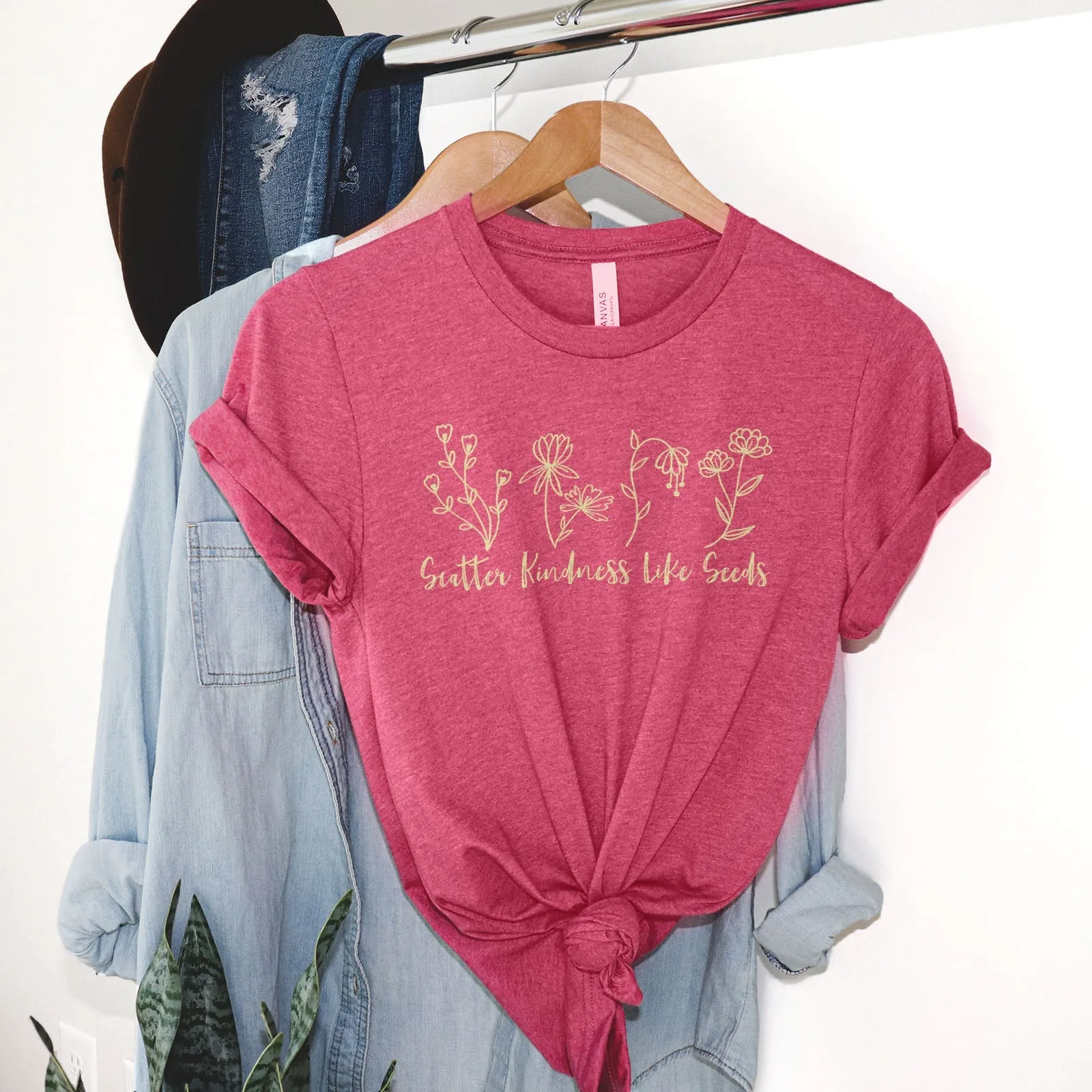 Scatter Kindness Like Seeds Tee Shirts For Women - Christian Shirts for Women - Religious Tee Shirts