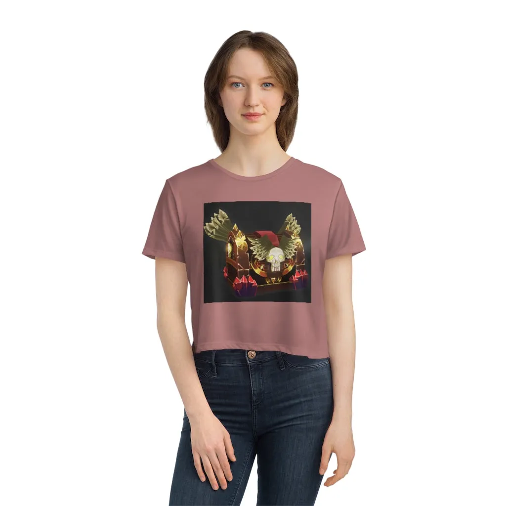 Skeleton Chest Women's Flowy Cropped Tee