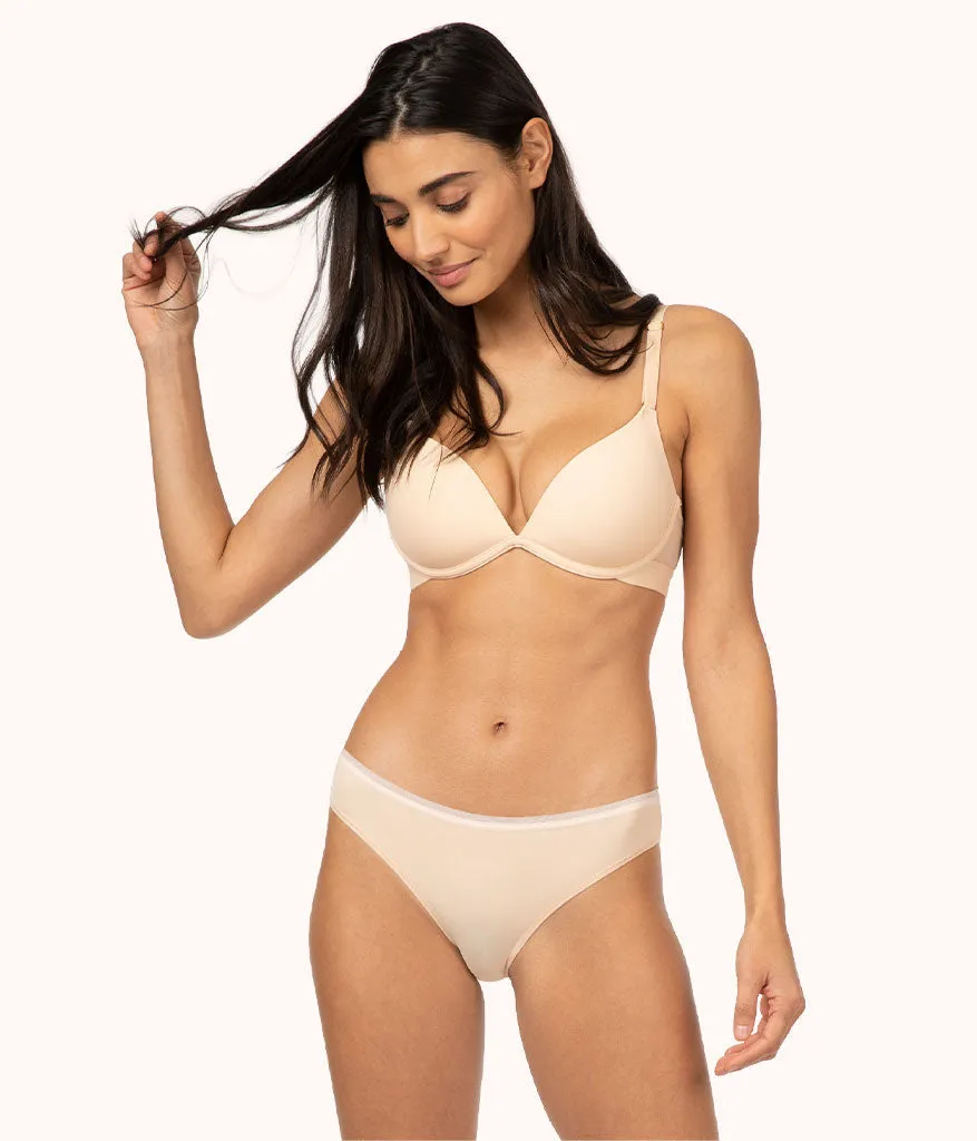 The Deep V No-Wire Push-Up Bundle: Toasted Almond/Smoke