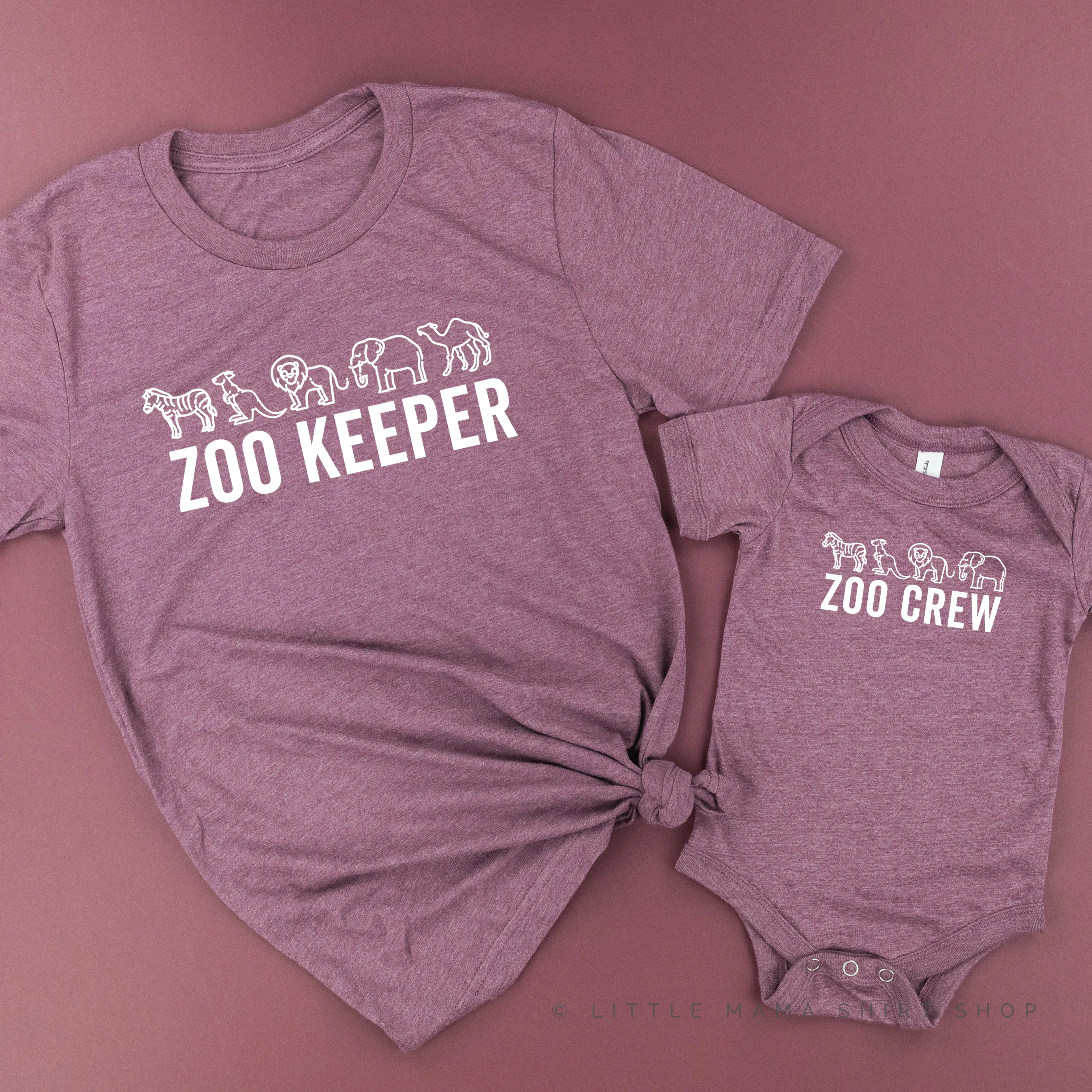 ZOO KEEPER   ZOO CREW - Set of 2 Matching Shirts